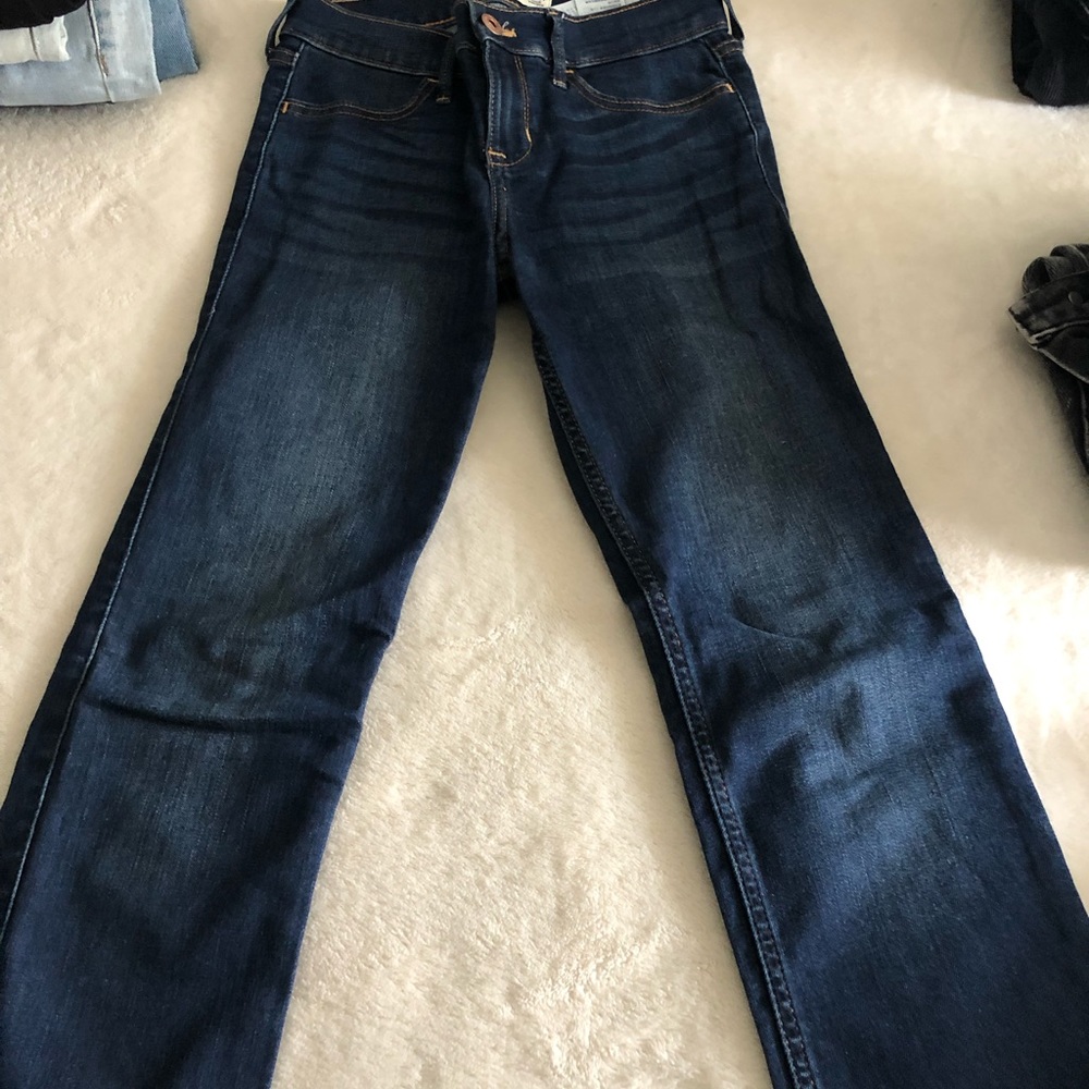 abercrombie kids dark washed skinny jeans